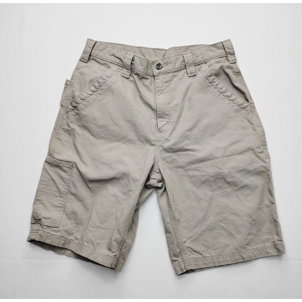 Carhartt Original Carpenter Shorts Men's 32 Beige Workwear B147 TAN canvas 10in
